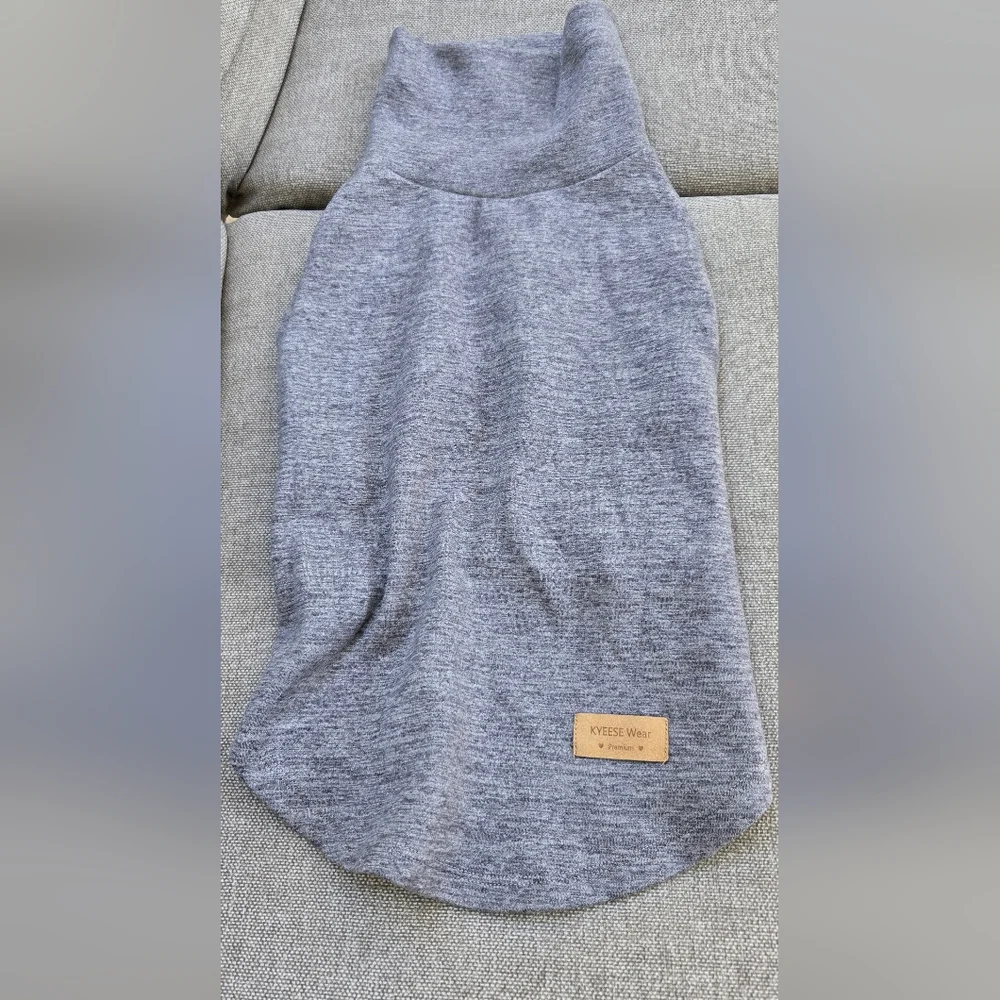 Kyeese Gray Knit Turtleneck Dog Sweater